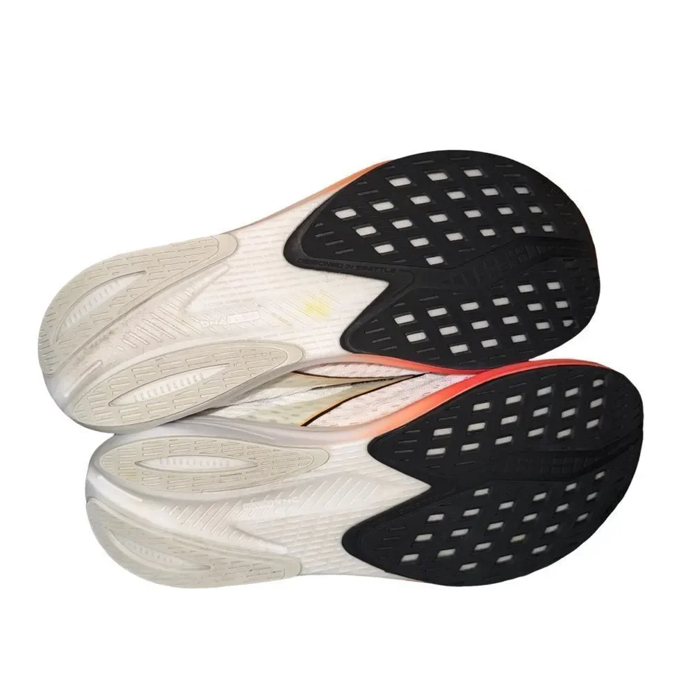 Brooks Hyperion Men’s Running Shoe — White with Coral Accent size 11.5